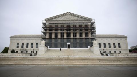 The US Supreme Court is seen on April 7 in Washington, DC.