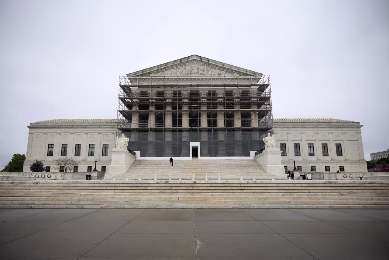 The US Supreme Court is seen on April 7 in Washington, DC.