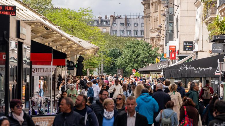 The Les Halles shopping area in Paris, France, on April 15.