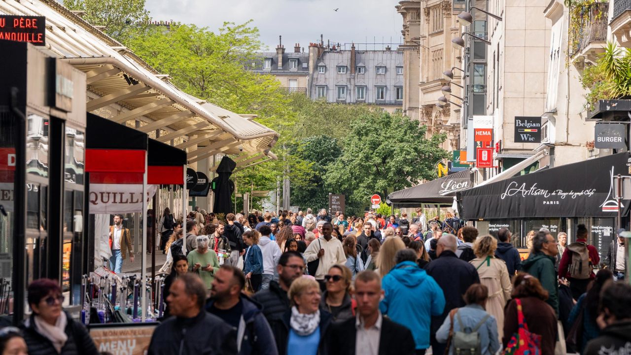 The Les Halles shopping area in Paris, France, on April 15.