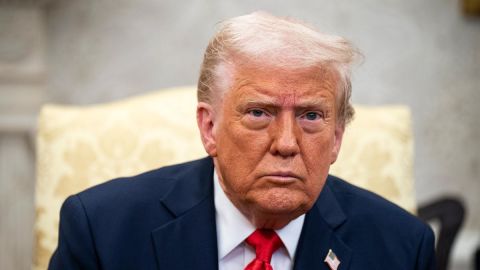 El presidente Donald Trump en la Oficina Oval de la Casa Blanca en Washington el lunes 14 de abril.