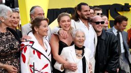 Florence Pugh with friends and family, including her grandmother Pat Mackin, at the European Premiere of Marvel Studios' 'Thunderbolts*' at Cineworld Leicester Square on April 22, in London.
