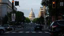 Traffic near the US Capitol in Washington, DC, on Thursday, May 1.