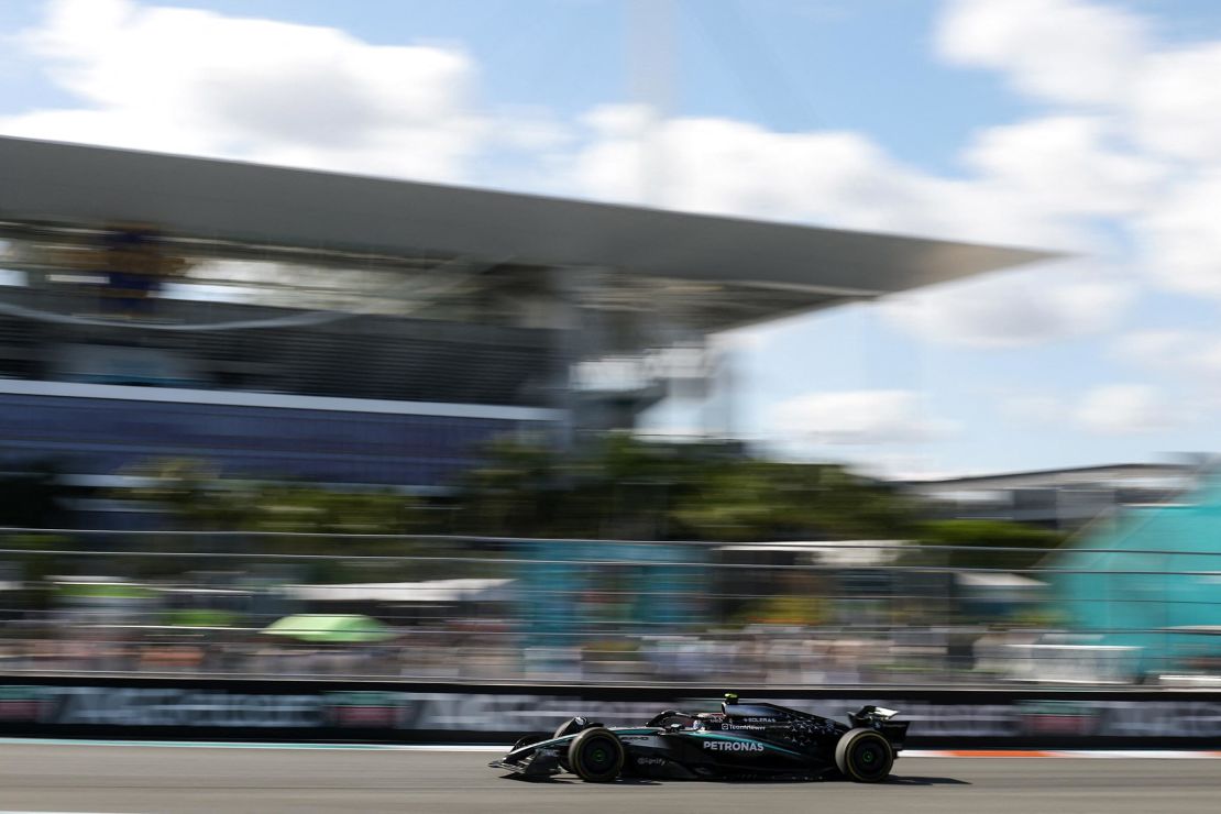 Andrea Kimi Antonelli races during Sprint qualifying for the 2025 Miami Formula One Grand Prix at Miami International Autodrome in Miami on May 2.