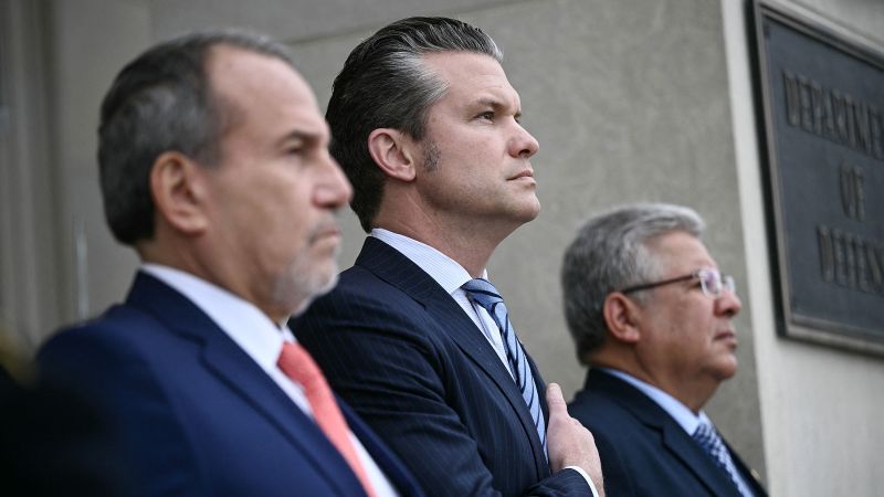 Hegseth hosts first meeting of what he says will be a monthly Christian prayer service at Pentagon | CNN Politics