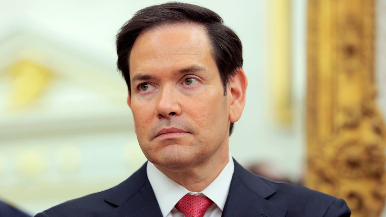 Secretary of State Marco Rubio listens as US President Donald Trump speaks during a swearing-in ceremony for Special Envoy to the Middle East Steve Witkoff in the Oval Office at the White House on May 6 in Washington, DC.