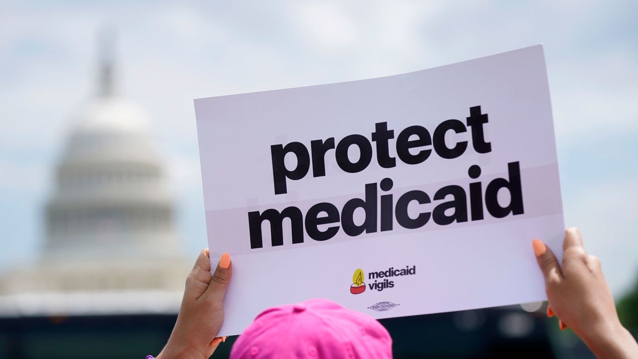 Care advocates attend 24-hour vigil at US Capitol to share stories and urge lawmakers to protect Medicaid on May 7 in Washington, DC. 