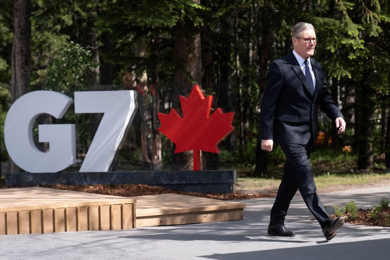 El primer ministro de Reino Unido, Sir Keir Starmer, llega a la Cumbre de líderes del G7 el 15 de junio en Kananaskis, Canadá.