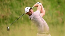 Rory McIlroy of Northern Ireland plays his shot from the seventh tee during the third round of the 125th U.S. OPEN at Oakmont Country Club on June 14 in Oakmont, Pennsylvania.