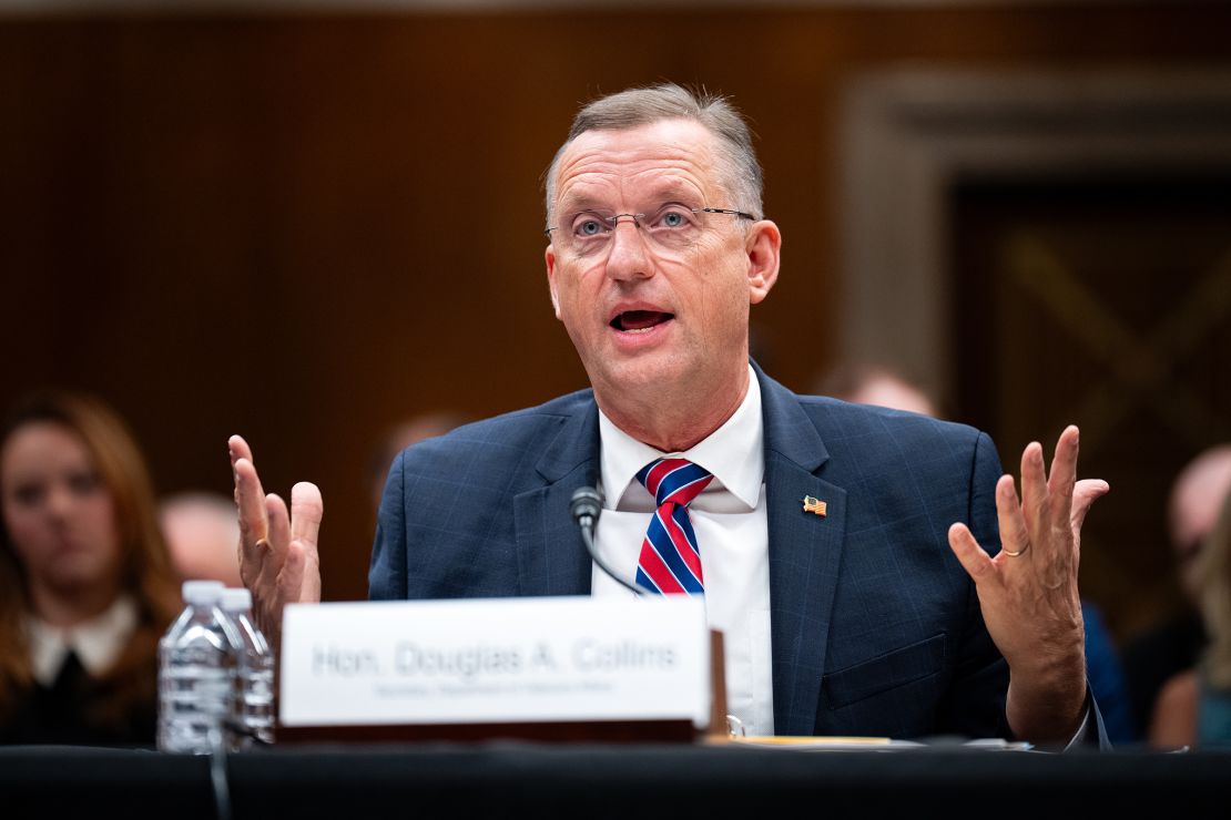 Secretary of Veterans Affairs Doug Collins testifies during the Senate Appropriations Subcommittee on Military Construction, Veterans Affairs, and Related Agencies hearing on the FY2026 budget request for the Department of Veterans Affairs in the Dirksen Senate Office Building on Tuesday, June 24.