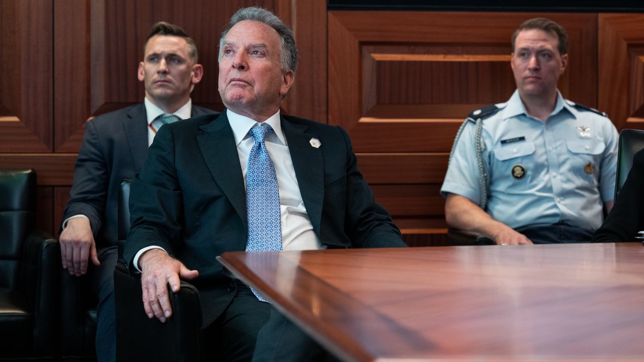 This photo provided by the White House shows US Special Envoy to the Middle East Steve Witkoff in the Situation Room at the White House on June 21 in Washington, DC.