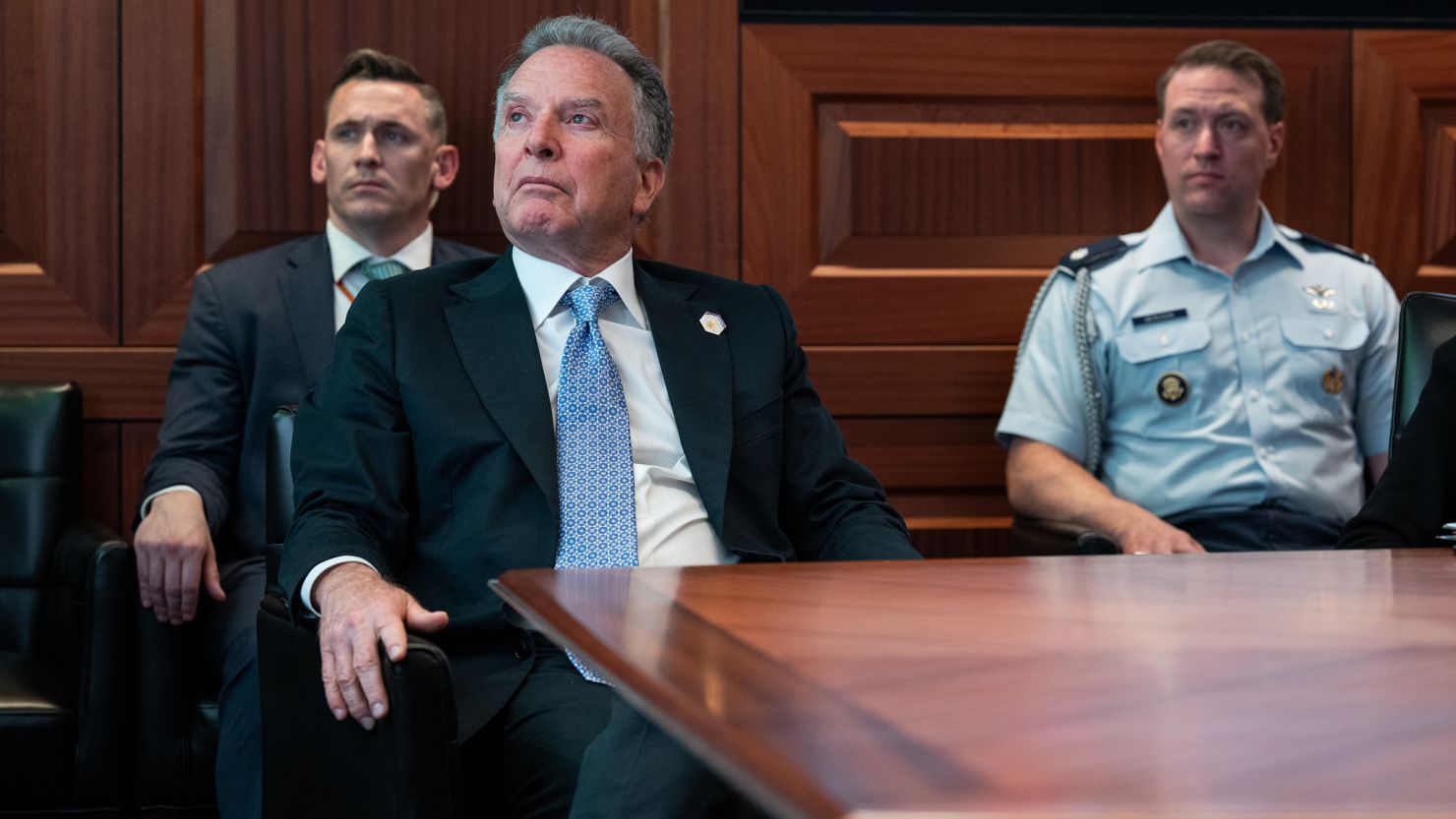 This photo provided by the White House shows US Special Envoy to the Middle East Steve Witkoff in the Situation Room at the White House on June 21 in Washington, DC.