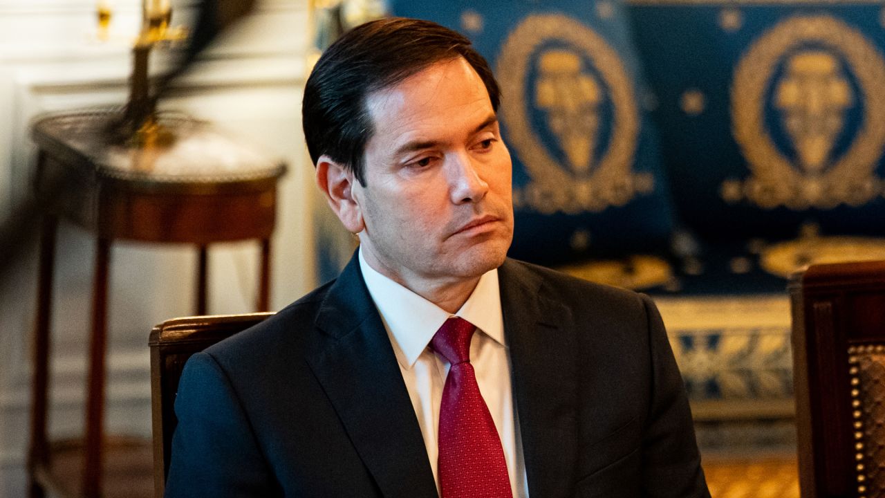 US Secretary of State Marco Rubio in the Blue Room of the White House in Washington, DC on July 7.