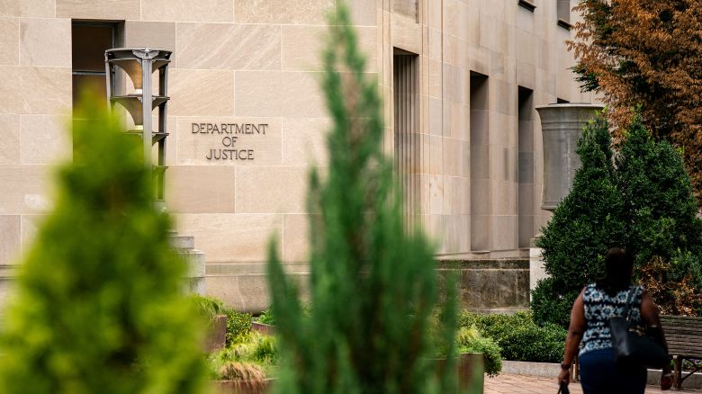 The US Department of Justice in Washington, DC, on July 21.