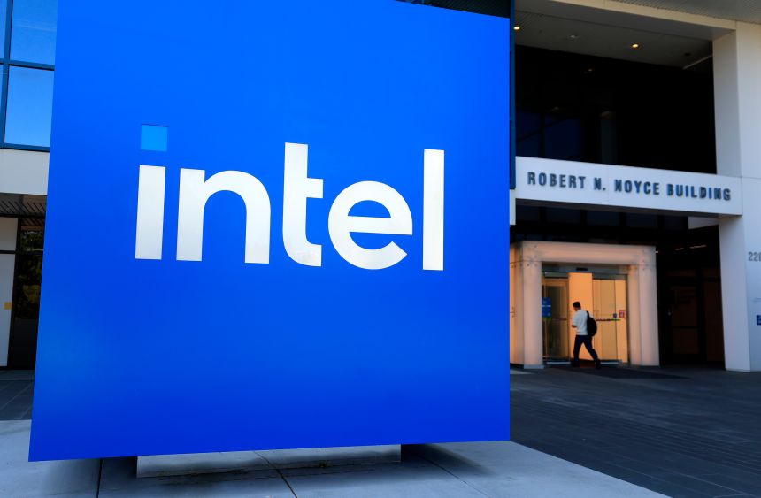 The Intel logo is displayed on a sign in front of Intel headquarters on July 16 in Santa Clara, California. The Intel logo is displayed on a sign in front of Intel headquarters on July 16 in Santa Clara, California.