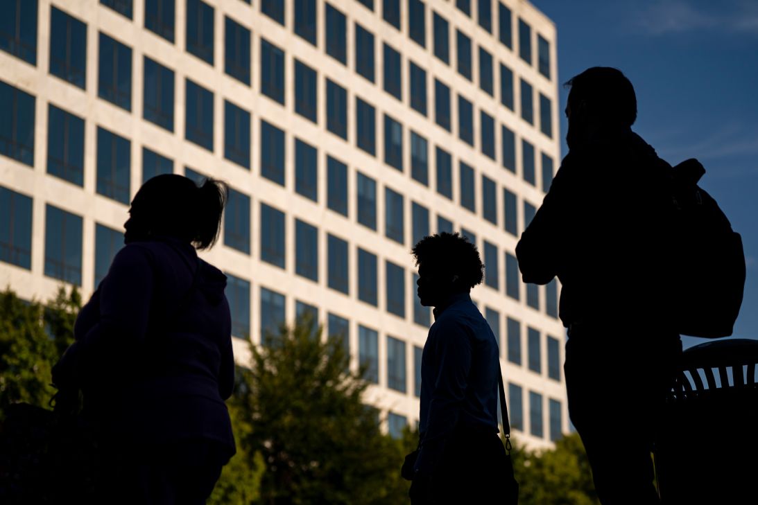 Viajeros en Washington, DC, 1 de octubre.