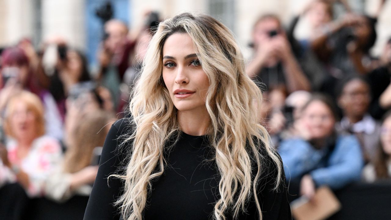 Paris Jackson at the Tom Ford fashion show as part of Spring/Summer 2026 Paris Fashion Week on October 01, 2025 in Paris, France.