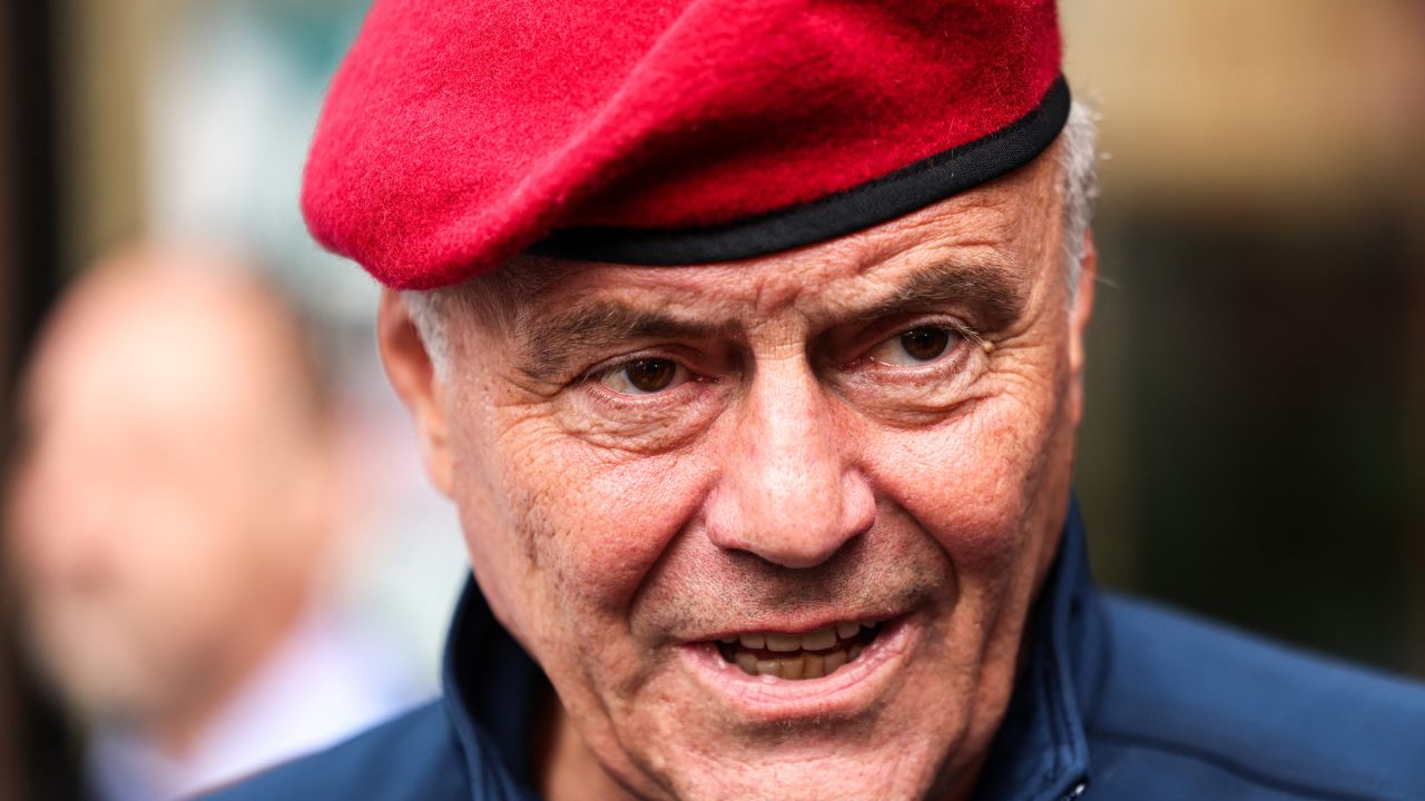 New York City Republican mayoral candidate and founder of the crime prevention organization "Guardian Angels" Curtis Sliwa speaks at the grand opening of the Bay Ridge campaign office in the Brooklyn borough of New York City on October 11, 2025.