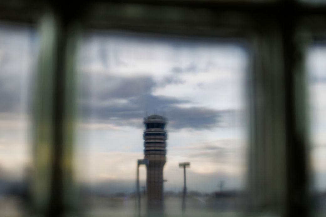 An FAA air traffic control tower at Ronald Reagan Washington National Airport on Tuesday.