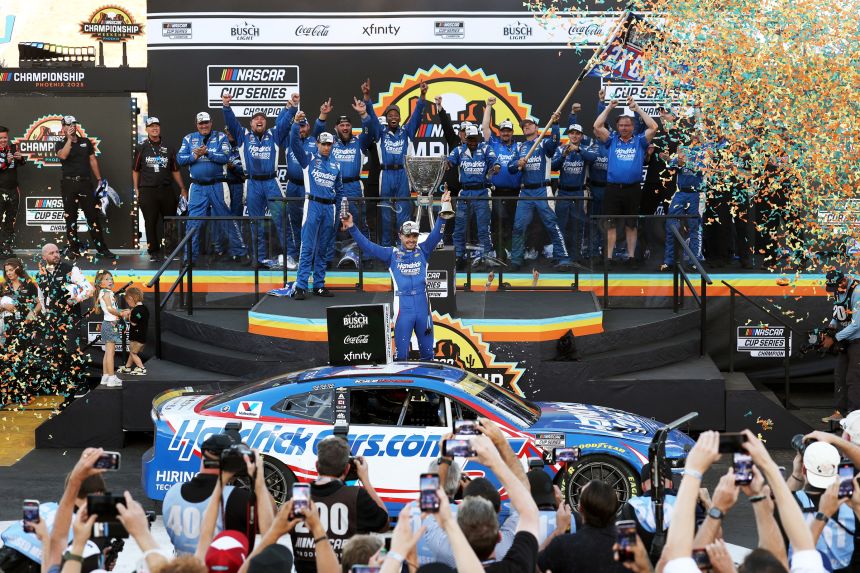 Larson finished third to beat out Denny Hamlin, Chase Briscoe and William Bryson for the title.