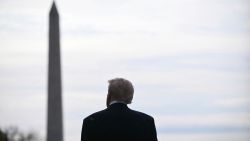 US President Donald Trump waits for the arrival of Crown Prince and Prime Minister of the Kingdom of Saudi Arabia Mohammed bin Salman on the South Lawn at the White House in Washington, DC on November 18, 2025.
