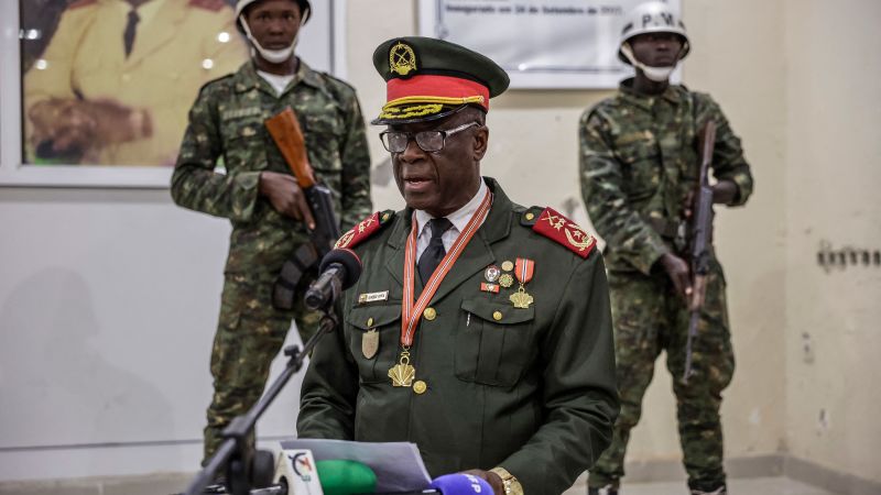 Guinea-Bissau General sworn in as transitional leader of as ousted president arrives in Senegal