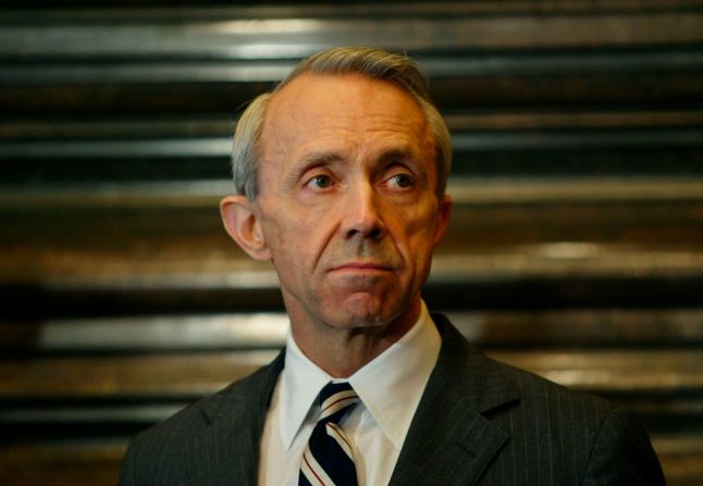 Supreme Court Associate Justice David H. Souter attends a news conference at the Supreme Court to urge better pay for federal judges May 28, 2003 in Washington, DC.