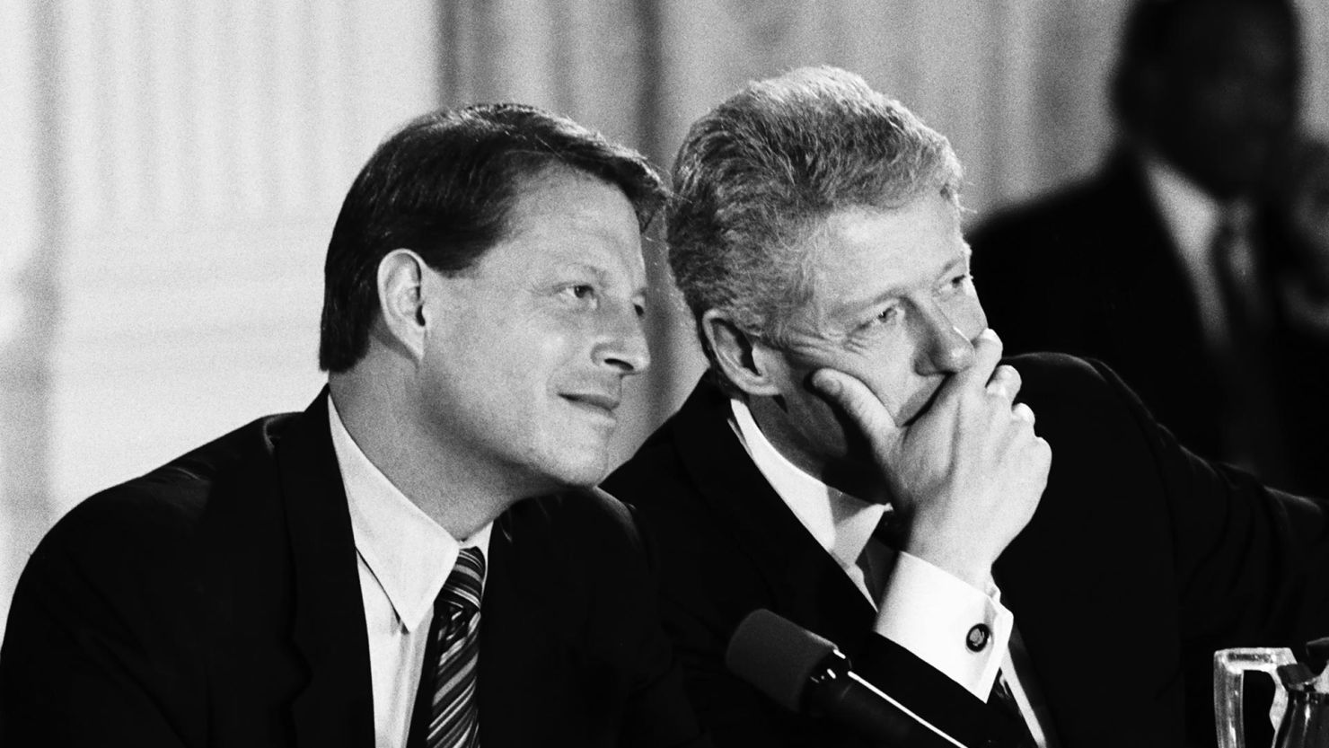 Vice President Al Gore and President Bill Clinton in Washington, DC, in July 1996. 