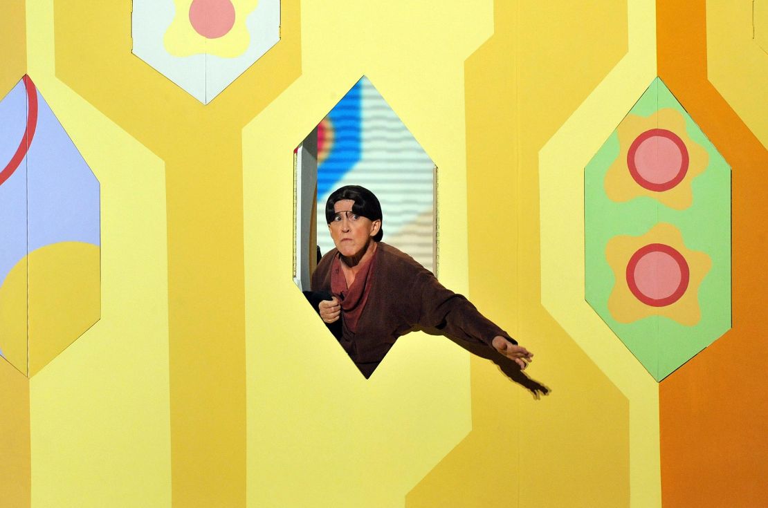 In this 2008 photo, Ruth Buzzi, in her “Laugh-In” character Gladys Ormphby, presents the Outstanding Variety, Music or Comedy Series award onstage during the 60th Primetime Emmy Awards in Los Angeles.