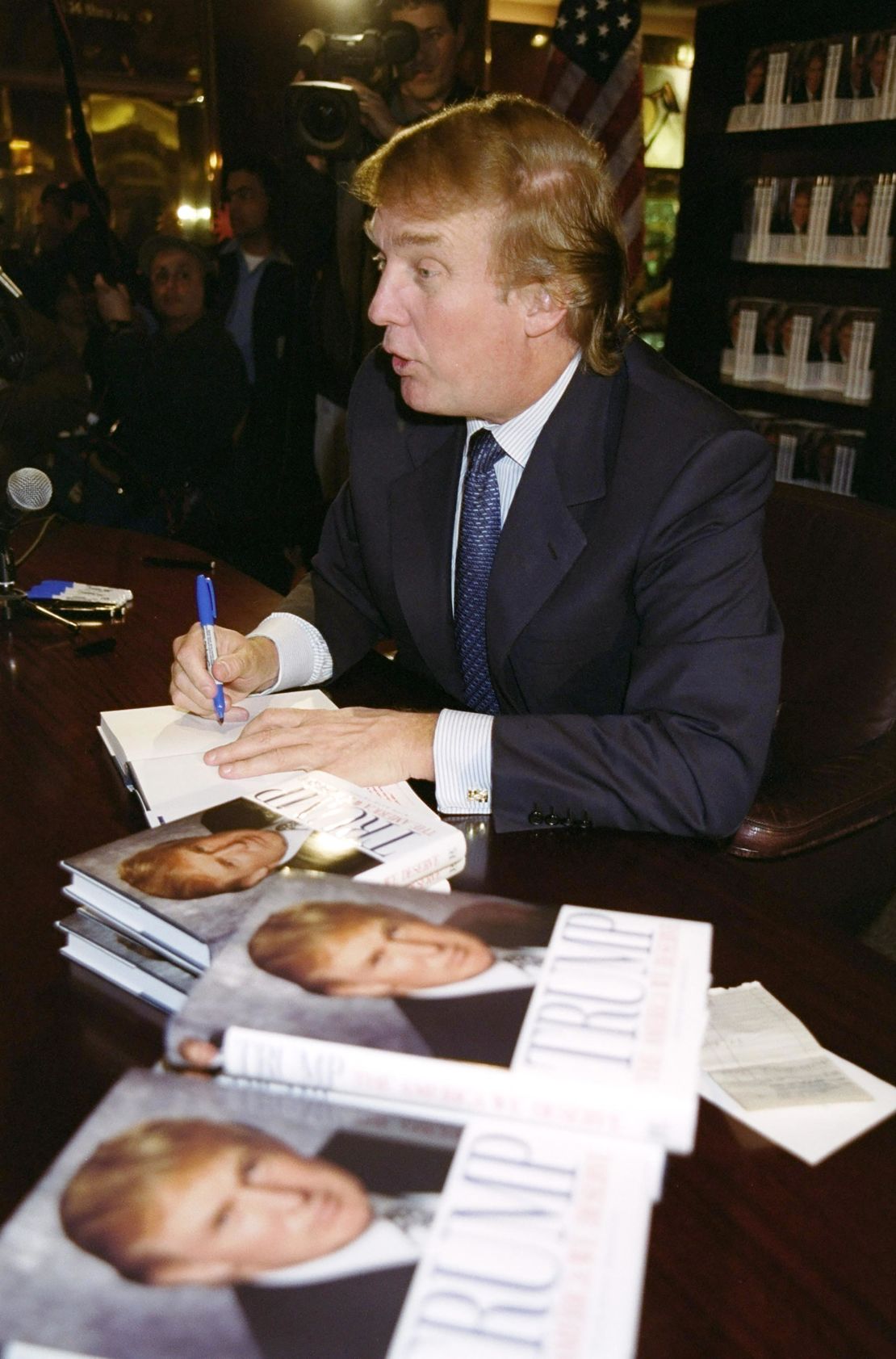 Donald Trump's autograph session was a copy of his new book, 