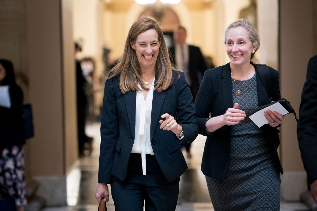 Mikie Sherrill, left, and Abigail Spanberger, during their time as lawmakers on Capitol Hill, in January 2019.