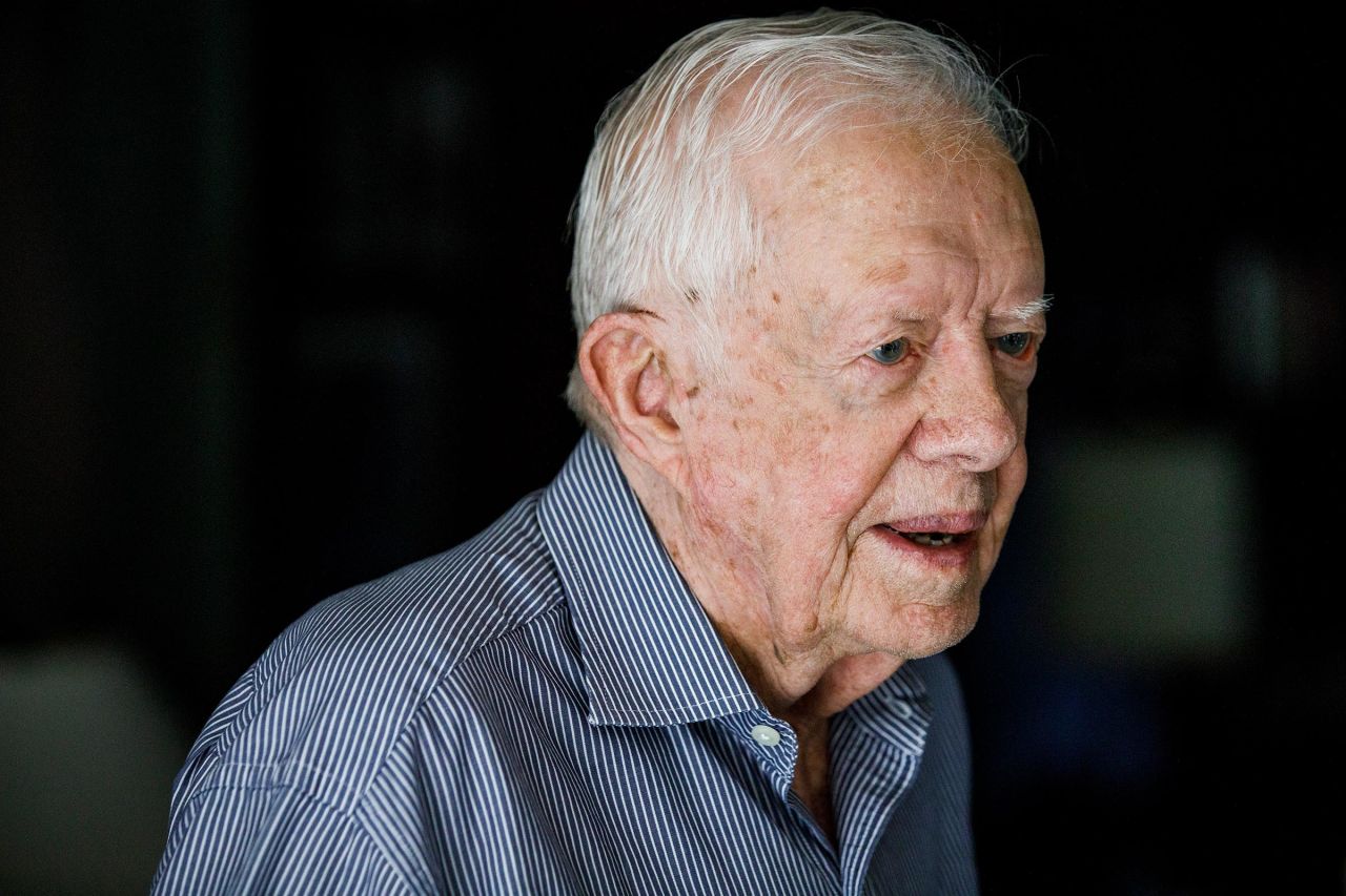 Former President Jimmy Carter in his home in Plains, Georgia, on September 30, 2017. 