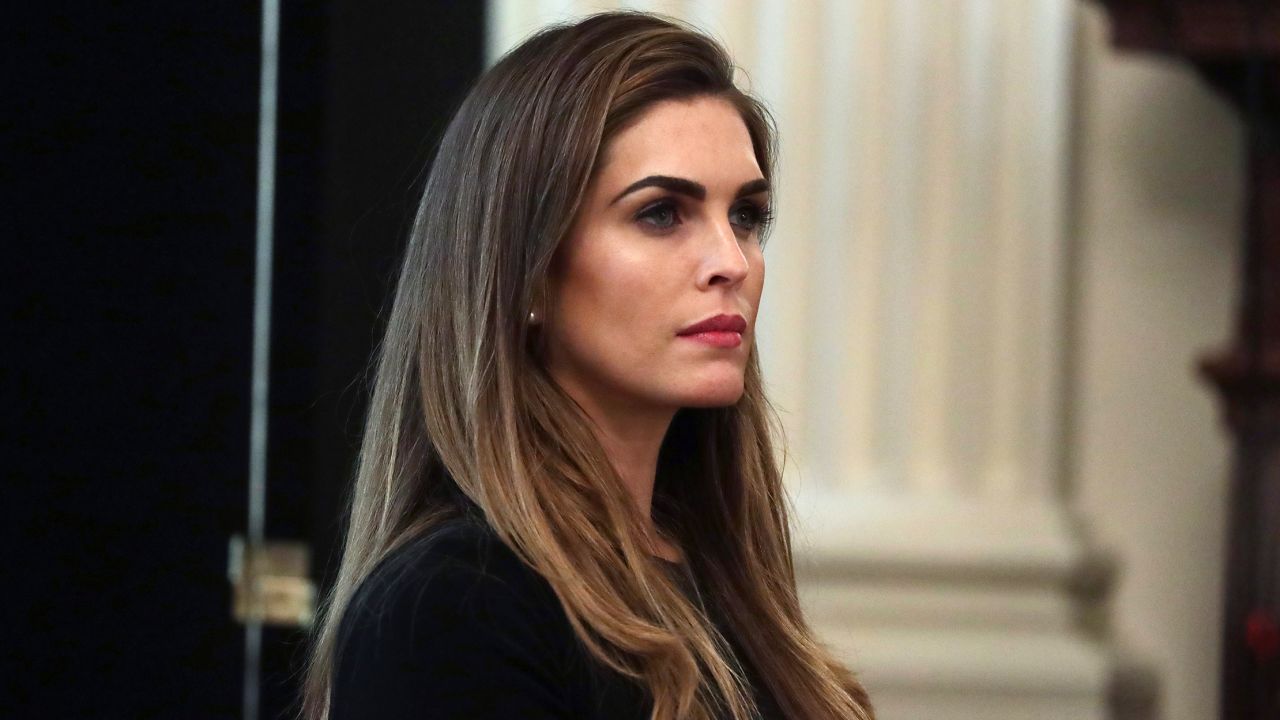 Hope Hicks attends President Trumps cabinet meeting in the East Room of the White House on May 19, 2020 in Washington, DC.