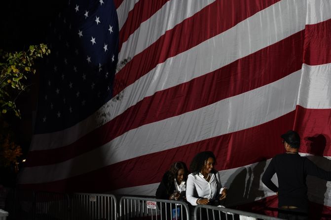 An American flag is raised at Howard University.