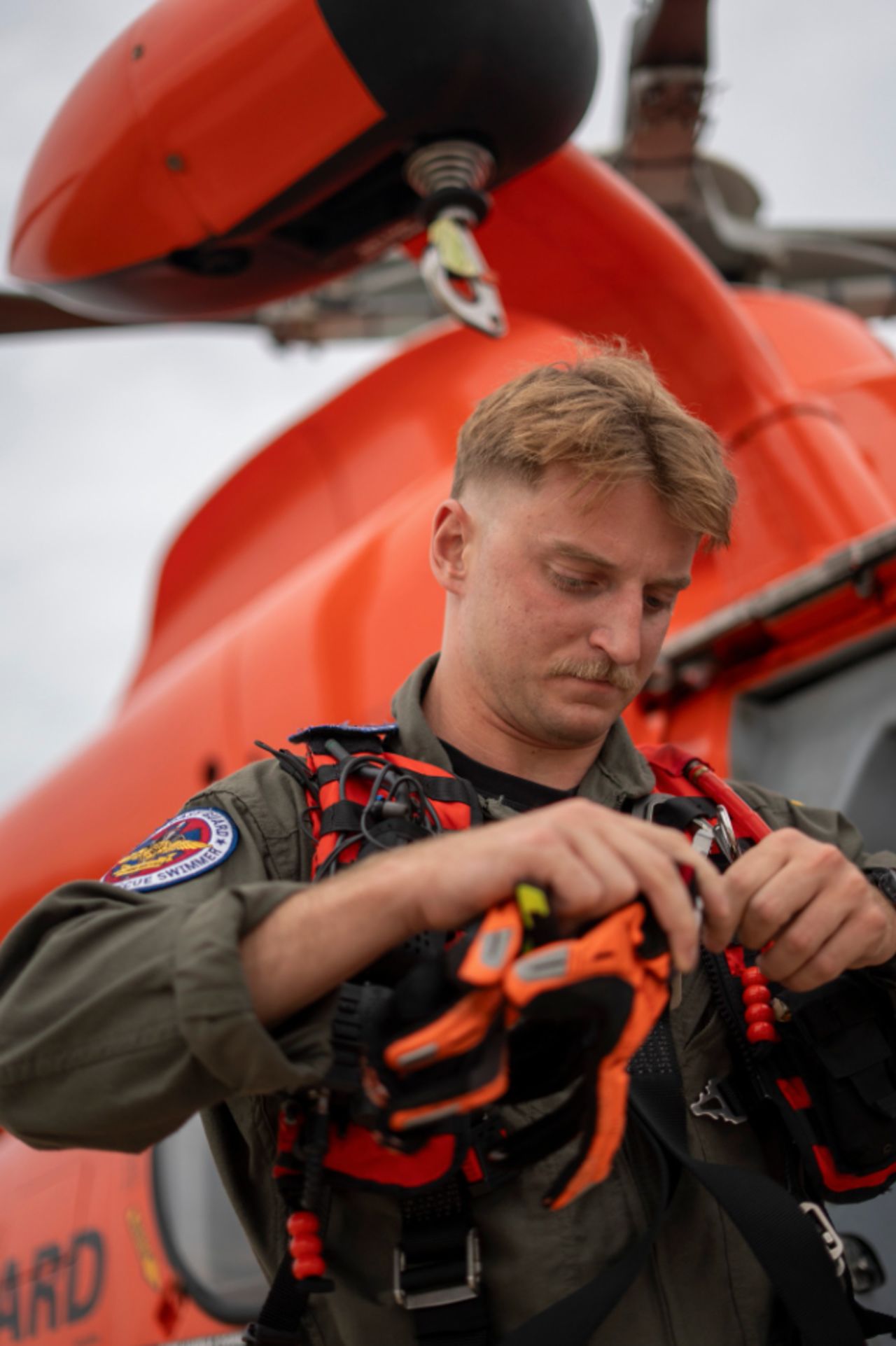 This undated photo from the US Coast Guard shows Scott Ruskan, who helped evacuate 169 people during the deadly flooding event that struck central Texas last weekend.
