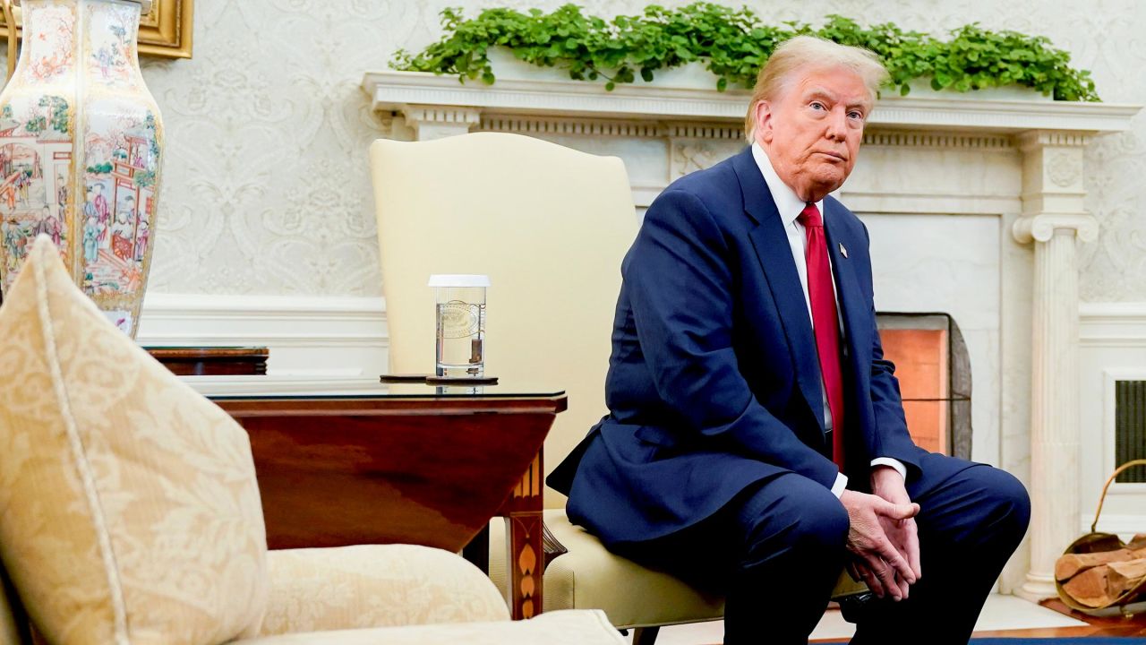 President-elect Donald Trump during a meeting in the Oval Office of the White House in Washington, DC, on Wednesday, November 13.