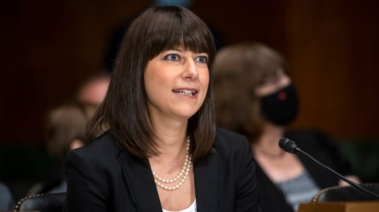 Elizabeth Prelogar appears before a Senate Committee on the Judiciary for her nomination hearing to be Solicitor General of the United States, in the Dirksen Senate Office Building in Washington, DC, on Tuesday, September 14, 2021. 