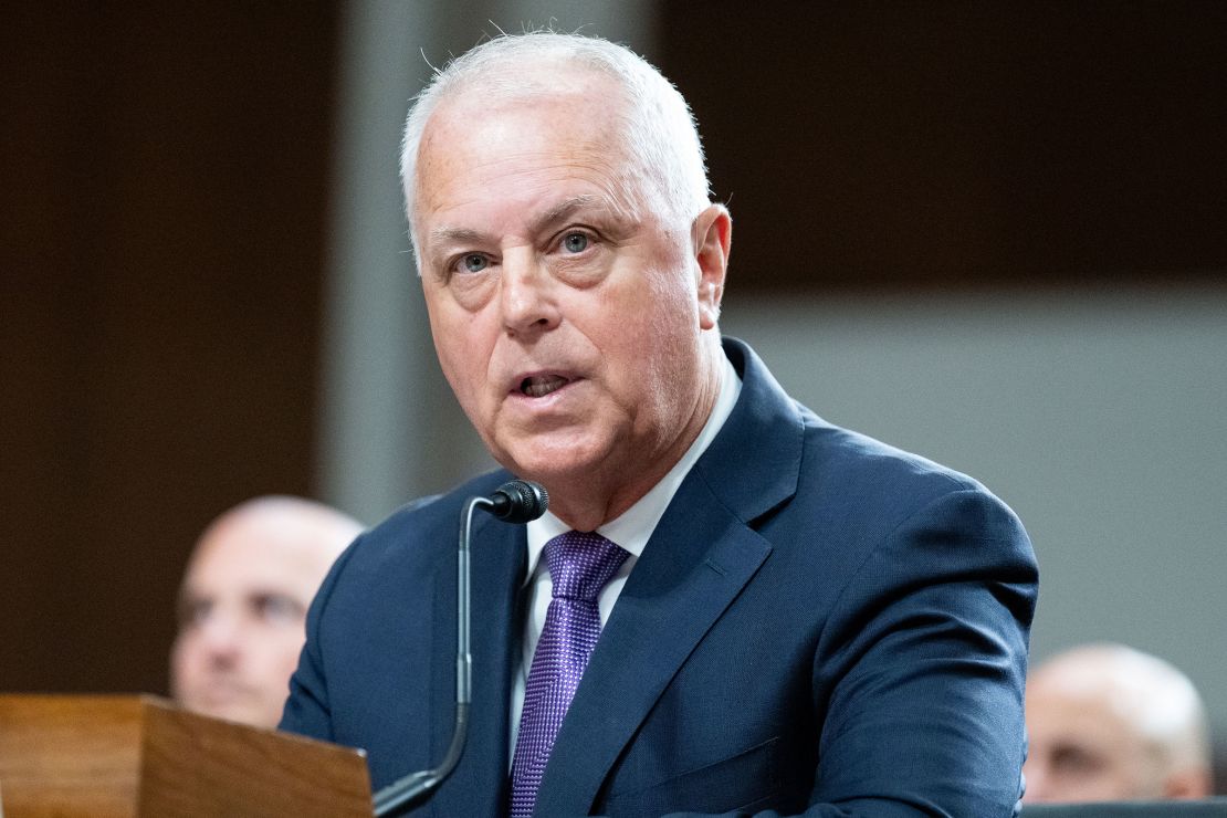 Anthony Tata speaks at a hearing of the Senate Armed Services Committee at the US Capitol in Washington, DC, in May.
