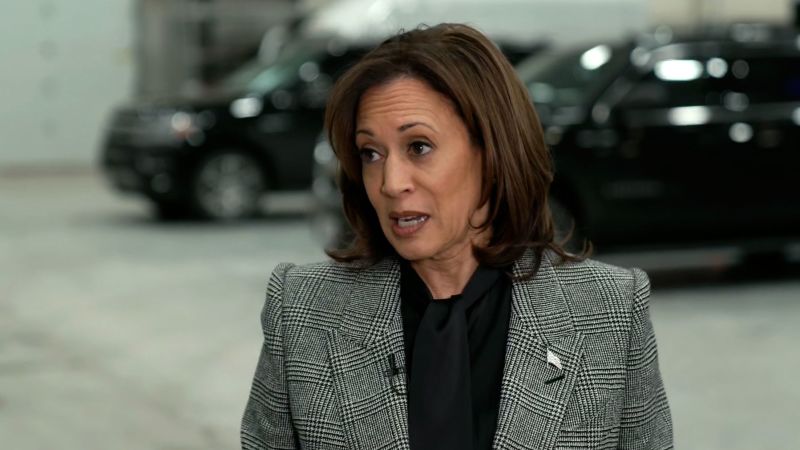 Harris pins the blame on Trump for Supreme Court overturning Roe v