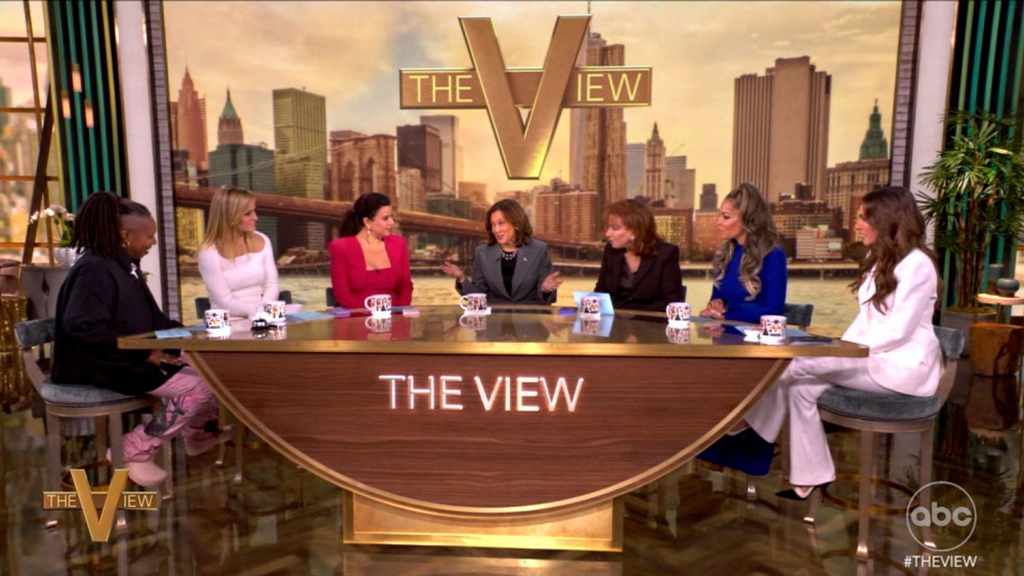 Vice President Kamala Harris appears on The View on Tuesday, October 8.