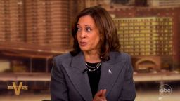 Vice President Kamala Harris appears on The View on Tuesday, October 8.