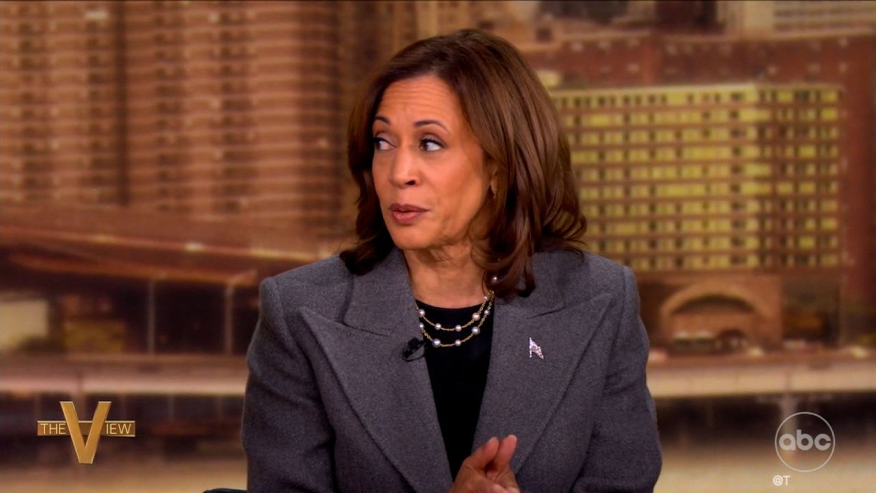 Vice President Kamala Harris appears on The View on Tuesday, October 8.