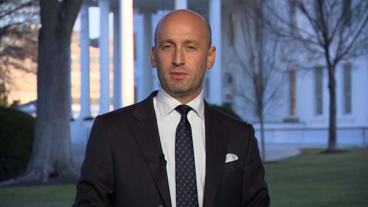 White House Deputy Chief of Staff Stephen Miller speaks to CNN on Tuesday, January 28, 2025. 