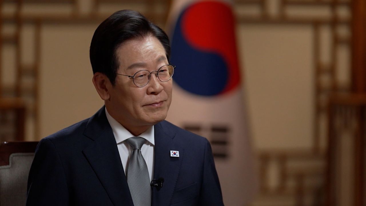 South Korean President Lee Jae-myung during an interview with CNN in Seoul on October 22.
