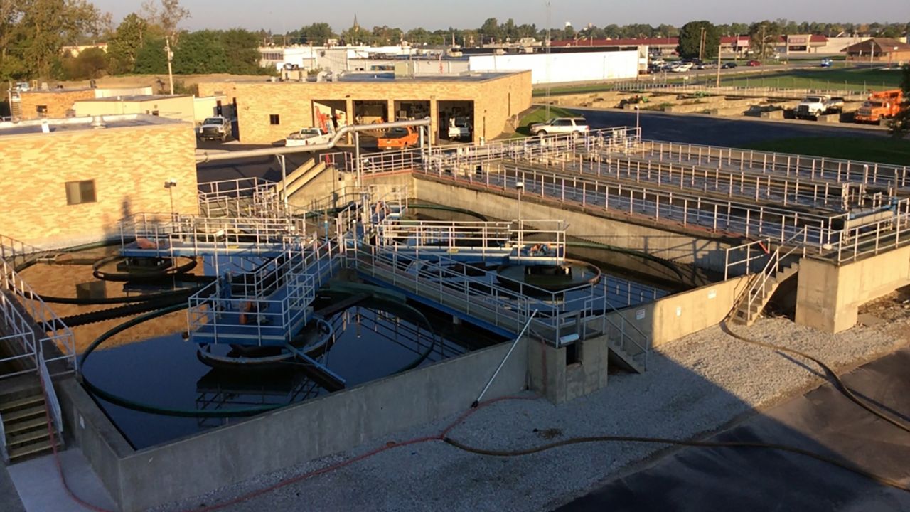 This photo from Tipton Municipal Utilities shows the Tipton, Indiana, wastewater treatment plant.