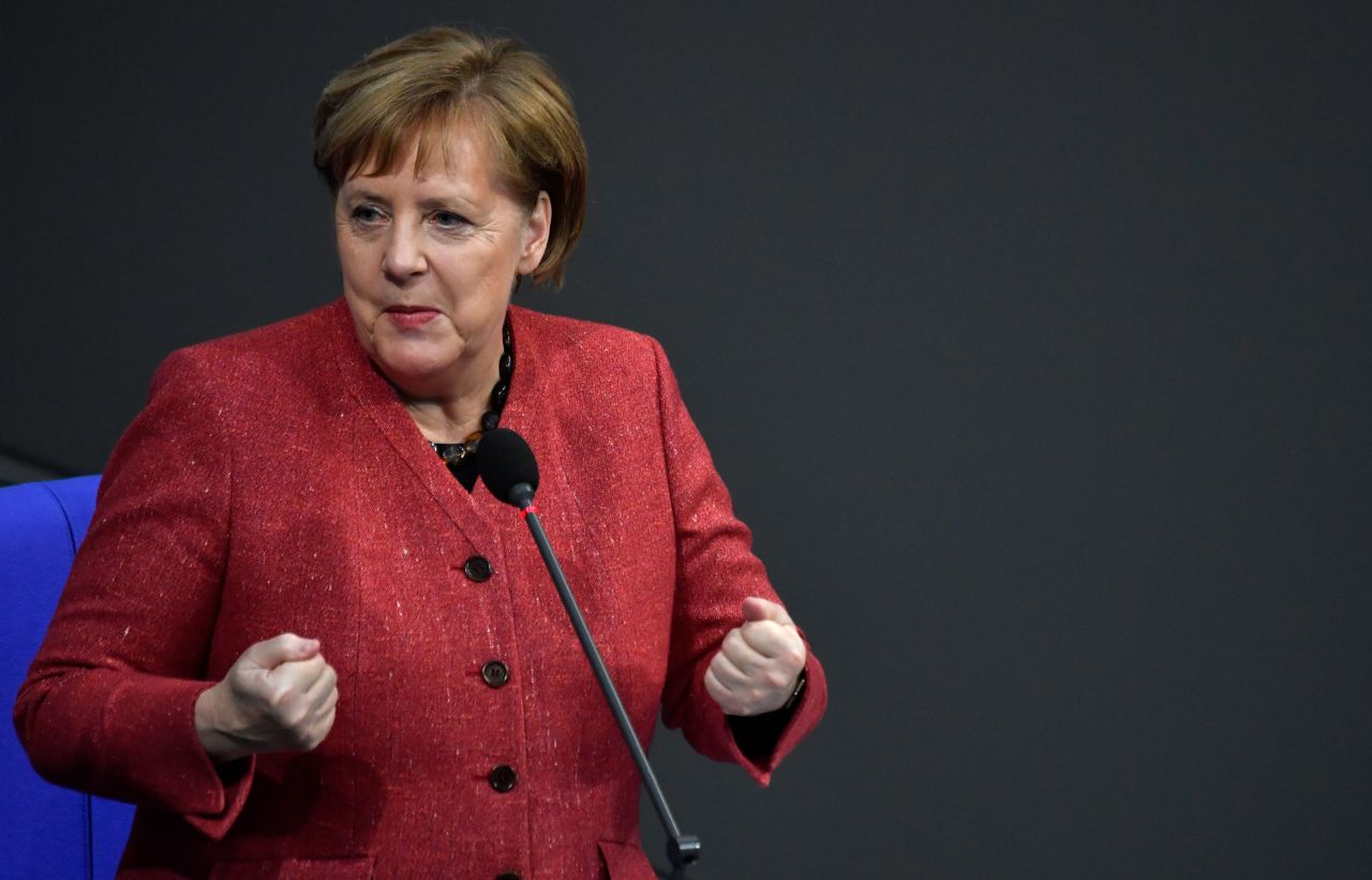 Merkel answers questions during Question Time at the Bundestag (Germany's lower house of parliament) on Wednesday. 