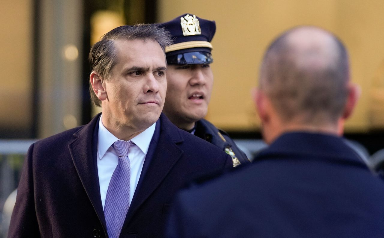 Attorney Todd Blanche arrives at Trump Tower on Thursday in New York.