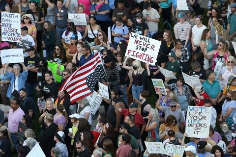 Demonstrators gather in Reno, Nevada on June 24. 