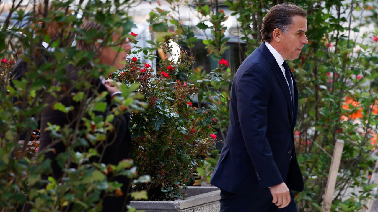 Hunter Biden arrives to the J. Caleb Boggs Federal Building on July 26, in Wilmington, Delaware. 