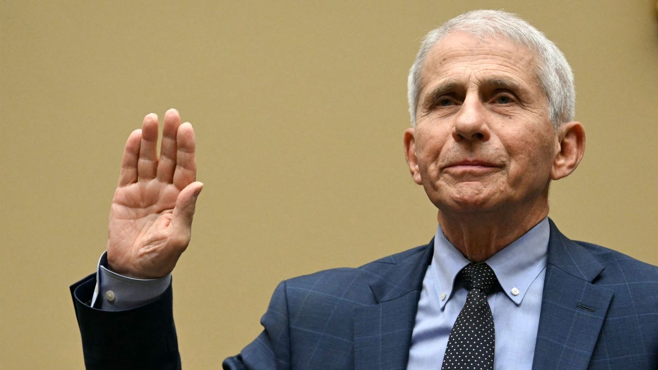 Dr. Anthony Fauci is sworn in during a House Select Subcommittee on the Coronavirus Pandemic hearing on Capitol Hill, in Washington, DC, on June 3.